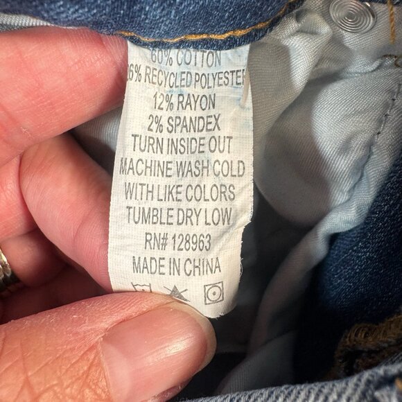 Banjara Jeans Women 26 Blue Flare Mid Rise Dark Wash - Picture 4 of 11